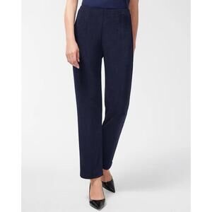 Chicos travelers pants XXL tall long navy blue high rise no tummy stretch office